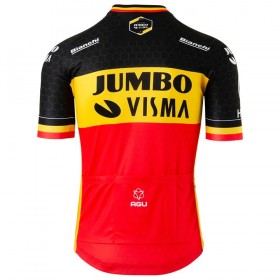 Cykeltrøje + Bib Cykelshorts 2020 Team Jumbo-Visma Belgien Mesterskaber N001